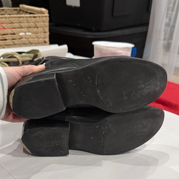 Black and Brown Knee-High Women's Boots - Picture 5 of 5